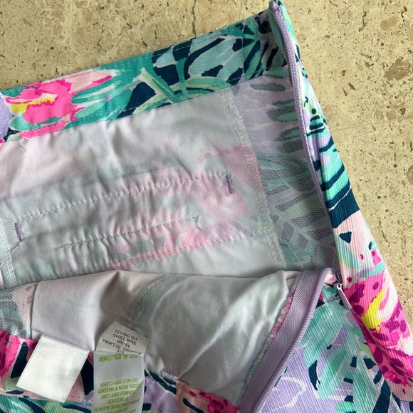 Lilly Pulitzer Run Around Slathouse Soirre Scalloped Edge Shorts NWOT Size 0 - Picture 8 of 8